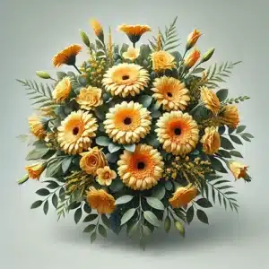 Arreglo floral funeral gerberas